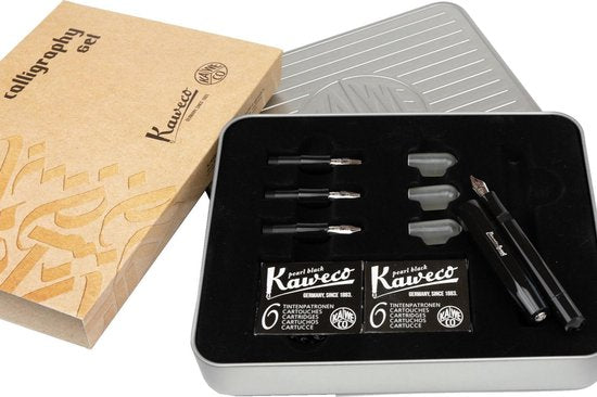 Kaweco Kalligrafie Cadeaudoos met Set Zwart - Large