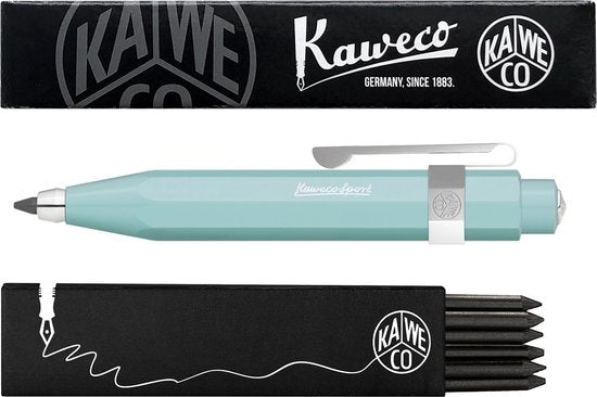 Kaweco - Vulpotlood 3,2 - Skyline Sport - Oktogonal Clip Chrome - Mint - Met doosje vullingen
