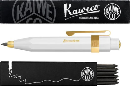 Kaweco - Vulpotlood 3,2 - Classic Sport - Oktogonal Clip Vergoldet - Wit - Met doosje vullingen