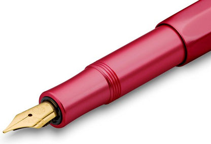 Kaweco Cadeauset - Vulpen - Nostalgic Octagonal Clip Vergoldet - ALUMINIUM SPORT - Sport Aluminium Ruby Red - EXTRA BREED - Vintage blikje - Extra Doosje Vullingen