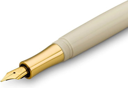 Kaweco - Cadeauset - Vulpen Medium Student 70'S Blues - Balpen Student - Oranje Ivory - Gratis Lederen Etui - Gratis Cadeaubox - Vullingen Blauw