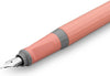 Kaweco - Vulpen met Clip - Perkeo Cotton Candy Grey Pink - Roze/Grijs - Medium - Zwarte Twister - Doosje vullingen