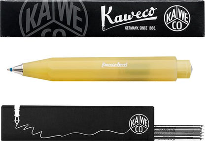 Kaweco - Balpen - Frosted Sport - Sweet Banana - Met doosje Balpenvullingen MEDIUM Zwart