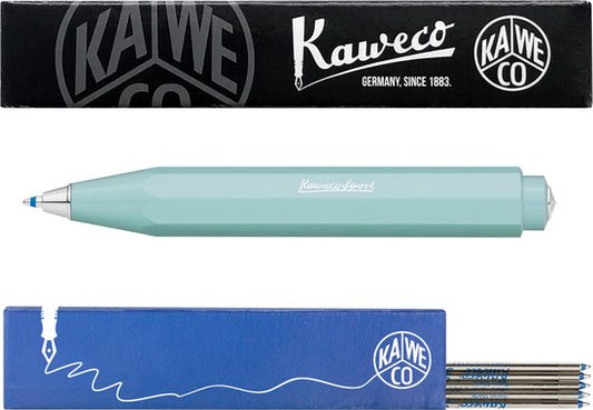 Kaweco - Balpen - Skyline Sport - Mint - Met doosje Balpenvullingen MEDIUM Blauw