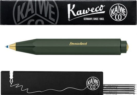Kaweco - Balpen - Classic Sport - Groen - Met doosje Balpenvullingen MEDIUM Zwart