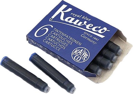 Kaweco AL Sport Stone Washed Blue Vulpen in blikje met doosje vullingen - Medium