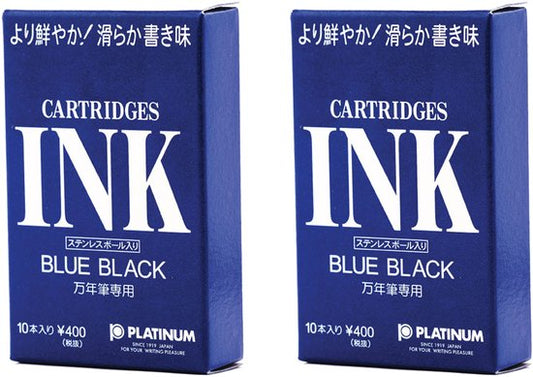 Platinum - Vulpeninkt - 2 doosjes patronen - Blauw - 2x 10