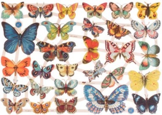 Poëzieplaatjes - 6 vellen - Vlinders, Bloemen en Insecten - 4 - Leuk voor o.a. Poëziealbum, bulletjournal, scrapbooking en het maken van kaarten