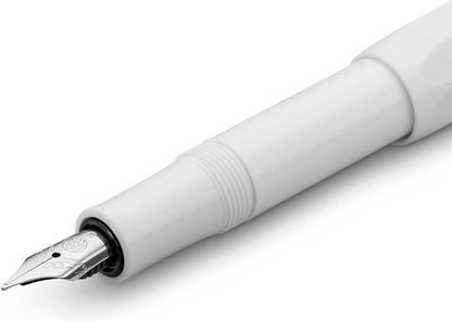 Kaweco - Cadeauset - (5delig) - Vulpen Sport Skyline Wit Fountain Pen - Medium - Oktogonal Clip Chrome -  Patronen houder TURKOISE - Vullingen