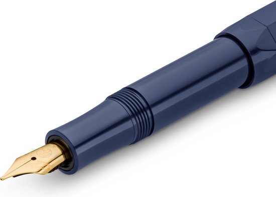 Kaweco - Cadeauset - (5delig) - Vulpen CLASSIC SPORT NAVY Fountain Pen - Medium - Vintage blikje - Oktogonal Clip Vergoldet - Patronen houder zwart - Vullingen