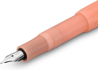 Kaweco - Vulpen - FROSTED SPORT - Fountain Pen - MANDARIN - CLIP CHROME - ZWART BLIKJE - (M) MEDIUM - Extra doosje vullingen (1 vulpen)