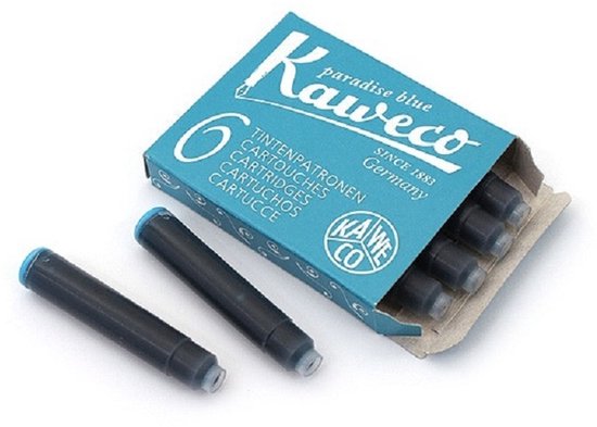 Kaweco - Schrijfwarenset - Cadeauset - Vintage Blik - Vulpen met Clip Mint Penpunt Breed - Balpen Mint - Etui Mint - 2 Doosjes Inkt
