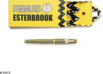 Esterbrook Cadeauset - 4 delig - Peanuts 75th Anniversary 'Charlie Brown' - Vulpen Medium - Balpen - Pen Case - Paper Clip