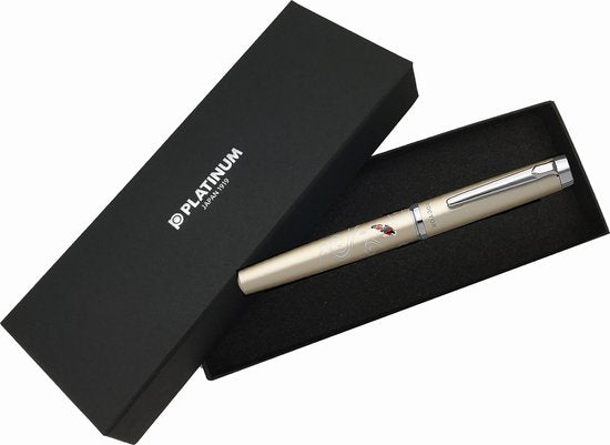 Platinum - Procyon Luster - Maki-E - Nishikigoi - Champange Gold - Fountain Pen - in giftbox - Penpunt: Fine - modern Japans ontwerp - Slip & Seal Mechanisme