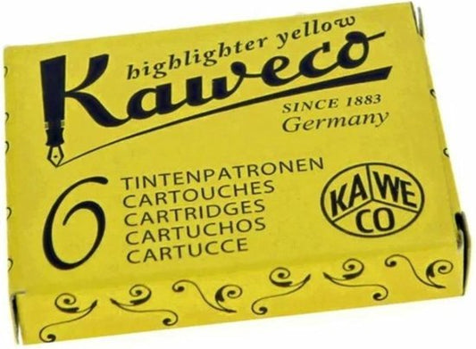 Kaweco Vulpen vullingen 5 doosjes Geel, Highlighter Yellow,