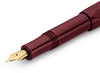 Kaweco - Cadeau - pennenset- (6delig) - Etui - Vulpen Breed met Clip - Balpen - Burgundy - Inktpatronen - Balpenvullingen Blauw Medium