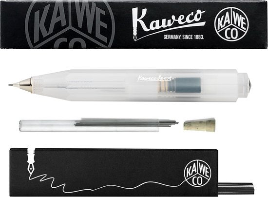 Kaweco - Vulpotlood 0,7 - Frosted Sport - Coconut (Natural) - Met doosje vullingen in glazen tube