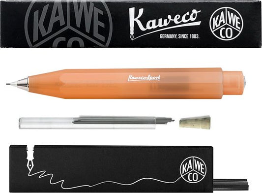 Kaweco - Vulpotlood 0,7 - Frosted Sport - Soft Mandarin - Met doosje vullingen in glazen tube