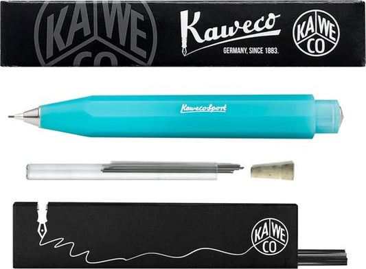 Kaweco - Vulpotlood 0,7 - Frosted Sport - Light Blueberry - Met doosje vullingen in glazen tube