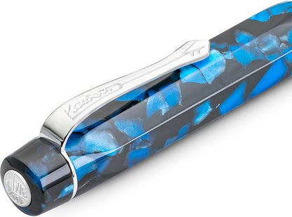 Kaweco - ART SPORT VULPEN - Pebble Blue - zwart-blauw - Fine - Met extra doosje blauwe vullingen