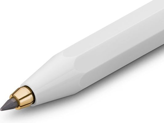 Kaweco - Vulpotlood - 3,2 - Sport Classic White - Nostalgic Octagonal Clip Vergoldet
