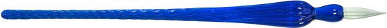 Glazen dip pen set Blauw - Potje Octopus inkt green ostrich