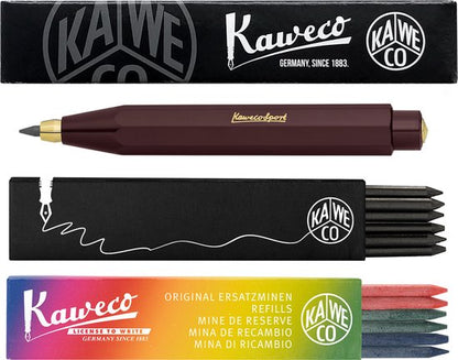Kaweco - Vulpotlood 3,2 - Classic Sport - Bordeaux - Met doosje vullingen Zwart - Doosje vullingen 3 kleur