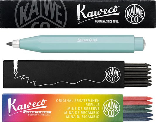 Kaweco - Vulpotlood 3,2 - Skyline Sport - Mint - Met doosje vullingen Zwart - Doosje vullingen 3 kleur