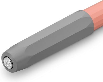 Kaweco - Vulpen met Clip - Perkeo Cotton Candy Grey Pink - Roze/Grijs - Medium - Zwarte Twister - Doosje vullingen