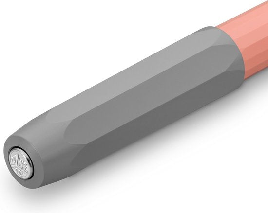 Kaweco - 1 Vulpen met Clip - Perkeo Cotton Candy Grey Pink - Roze/Grijs - Medium - Turkoise Twister - Doosje vullingen