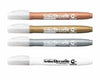 Artline - Decorite Brush - Metallic Markers set van 4 - wit - zilver - goud - brons