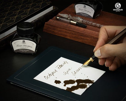 Octopus - Vulpeninkt - Schrijfinkt - Sepia Zwart - 30ml - Met Converter