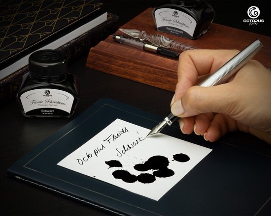 Octopus - Vulpeninkt - Schrijfinkt - Zwart - 30ml - Met Converter