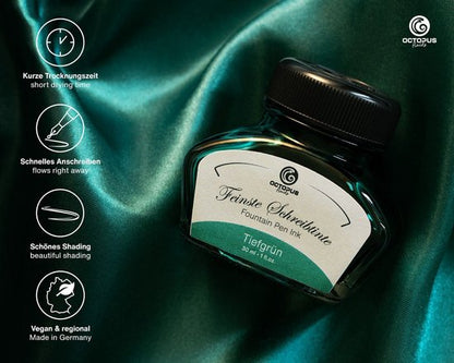 Octopus - Vulpeninkt - Schrijfinkt - Diepgroen - 30ml - Met Converter
