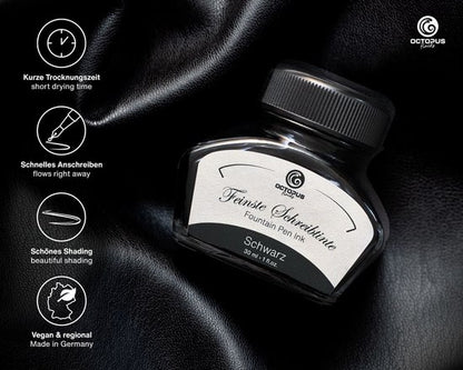 Octopus - Vulpeninkt - Schrijfinkt - Zwart - 30ml - Met Converter