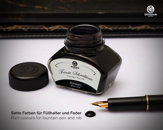 Octopus - Vulpeninkt - Schrijfinkt - Zwart - 30ml - Met Converter