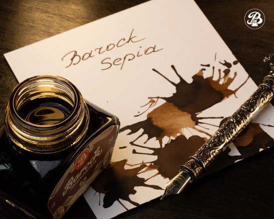 Octopus - Barok - Vulpeninkt - Schrijfinkt - Sepia - 30ml - Met Converter