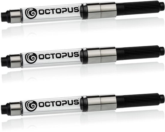 Octopus - 3 stuks - Converter - Zuigerconverter voor vulpen - standaard converter met een opening van 2,6 mm
