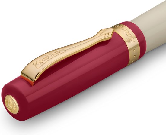 Kaweco - Vulpen - Kaweco STUDENT Fountain Pen 30’s Blues - Rood Ivory - Met extra doosje vullingen - Extra Breed