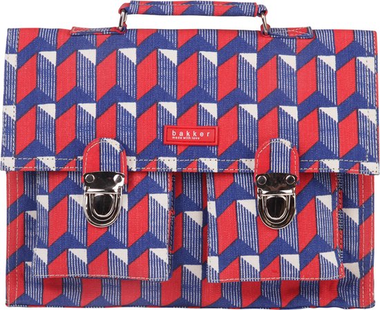 Bakker Made With Love - Faitraide - Schooltas - Schoudertas - Wantanabe Red - 30 x 37 x 8 cm