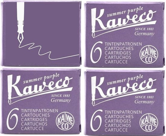 Kaweco - Vulpen vullingen - 4 doosjes - Paars - Summer Purple, Aubergine