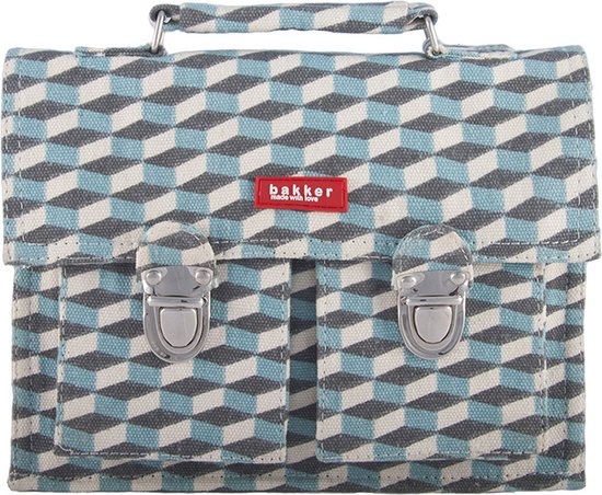 Bakker Made With Love - Schooltas - Handtas - Canvas - Fairtrade - Bowi - 25x19x7 - Mini