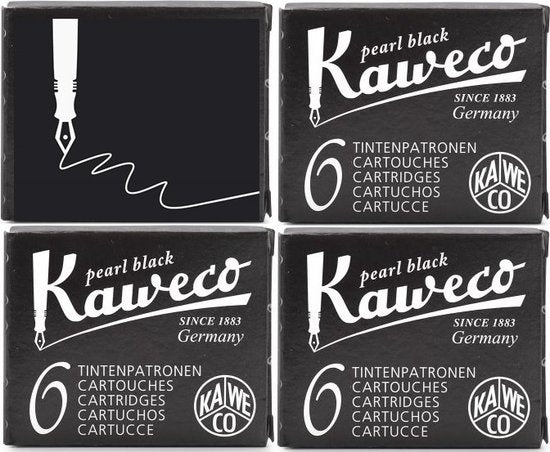 Kaweco - Vulpen vullingen - 4 doosjes - Zwart - Pearl Black