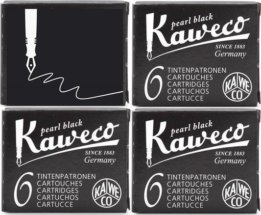 Kaweco - Vulpen vullingen - 4 doosjes - Zwart - Pearl Black