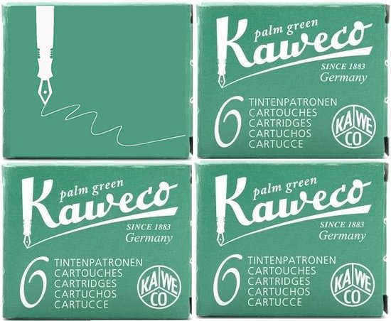 Kaweco - Vulpen vullingen - 4 doosjes - Groen - Palm Groen