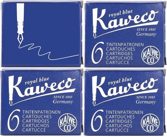 Kaweco - Vulpen vullingen - 4 doosjes - Blauw - Royal Blue