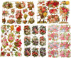 Poëzieplaatjes - 6 vellen - Bloemen - Poëziealbum - hobby - creatief - bulletjournaal - vriendenboek - dagboek - decoupage - knutselen - scrapbook