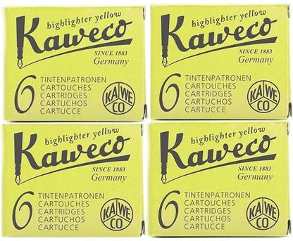Kaweco - Vulpen vullingen - 4 doosjes - Geel - Highlighter Yellow