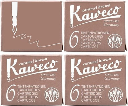 Kaweco - Vulpen vullingen - 4 doosjes - Bruin - Sepia Bruin, Caramel Bruin