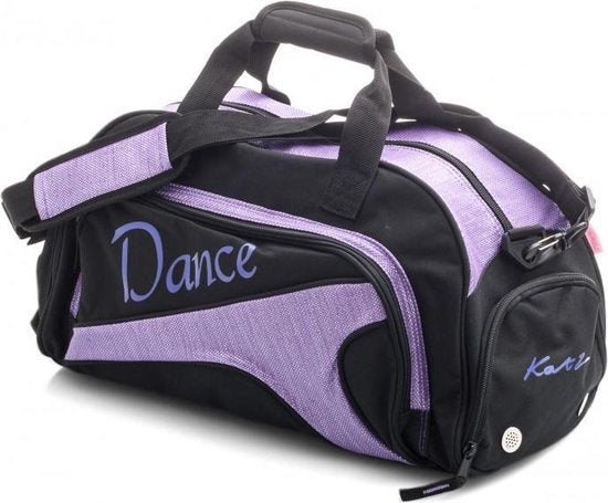 Katz - Sporttas Dance - Zwart Paars - Glitter - 21x38x20